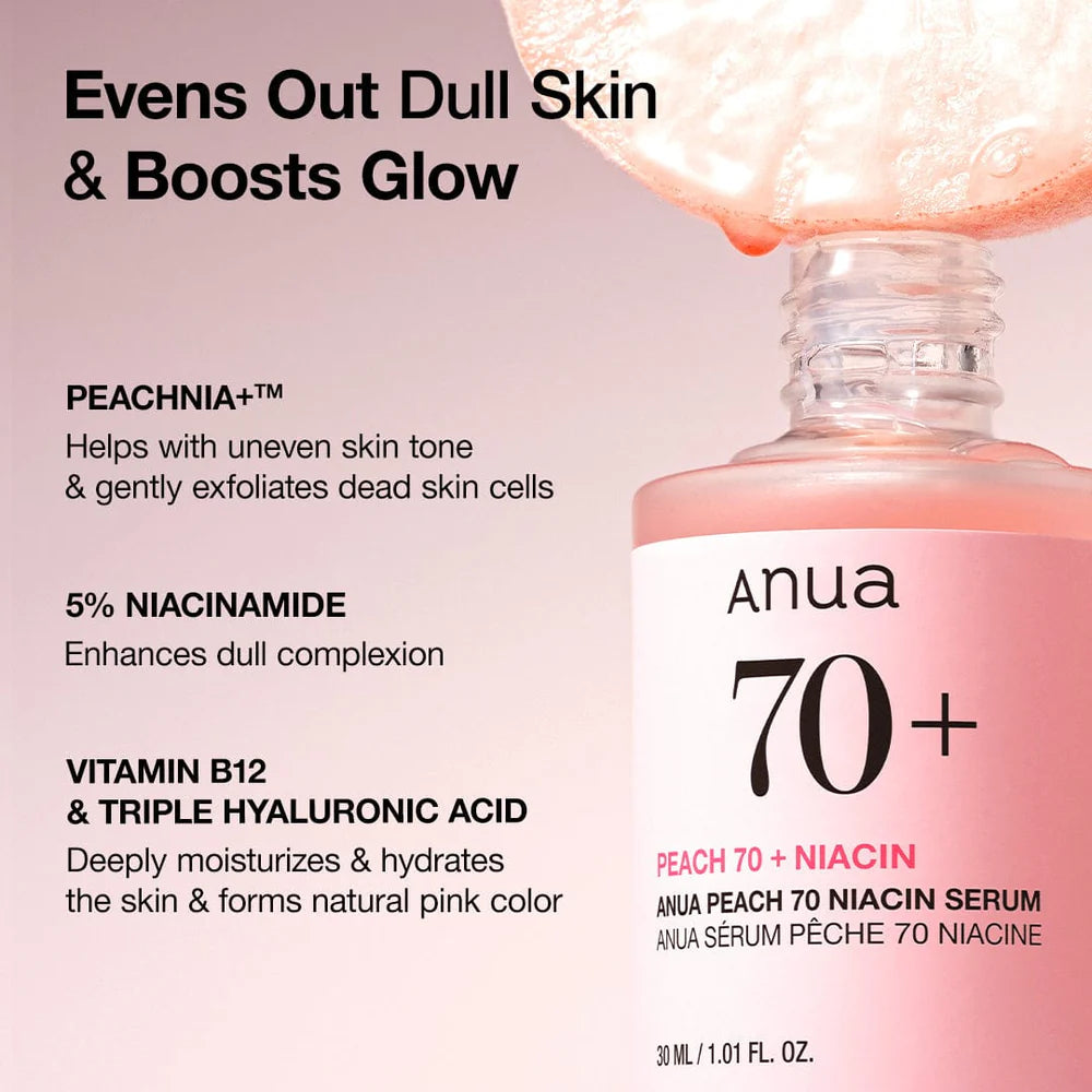 ANUA Peach 70% Niacinamide Serum - 30ml