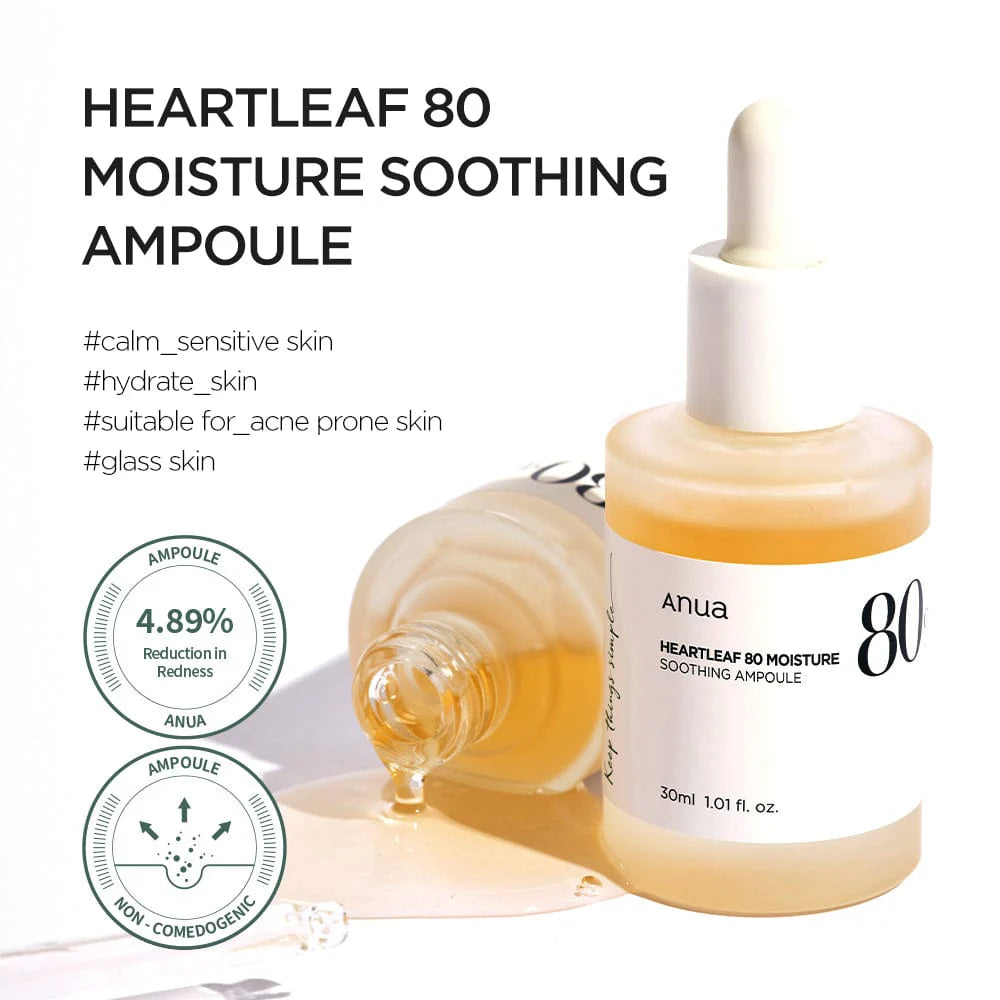 ANUA Heartleaf 80% Moisture Soothing Ampoule - 30ml