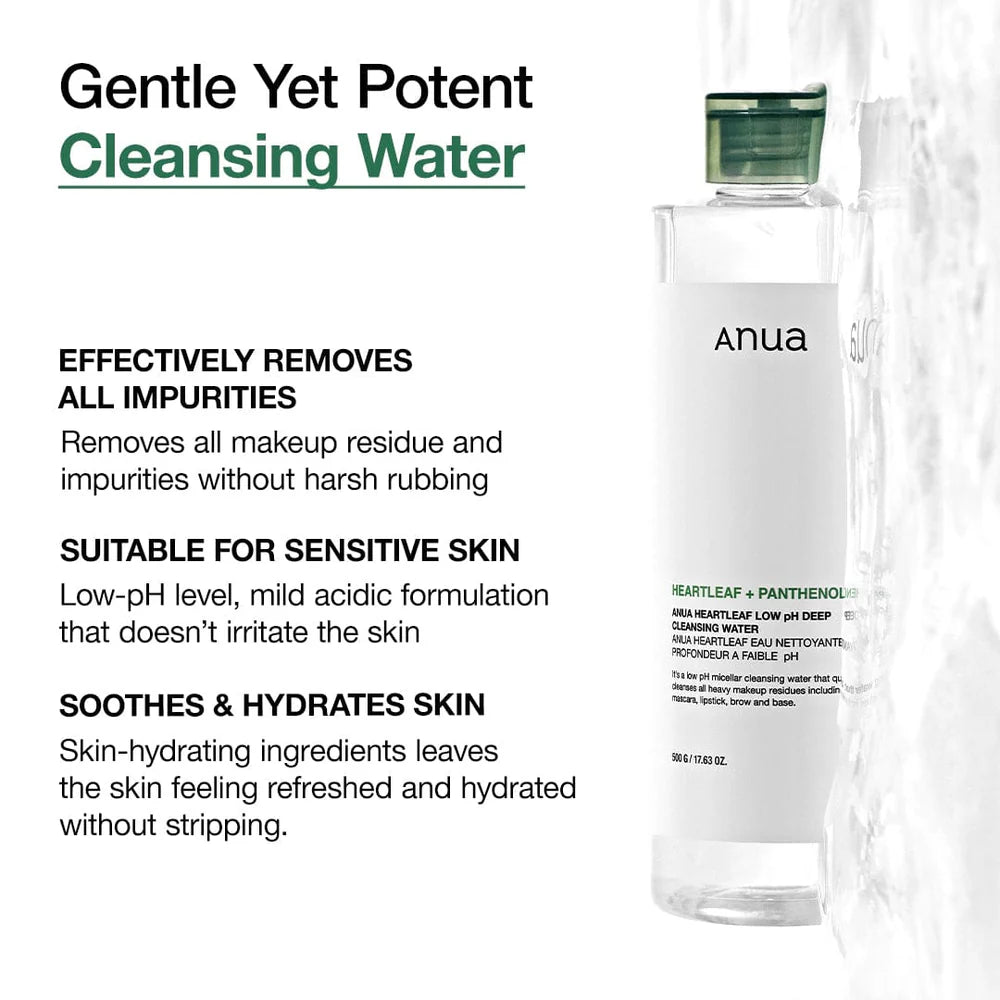 ANUA Heartleaf 87 Low pH Deep Cleansing Water - 500g