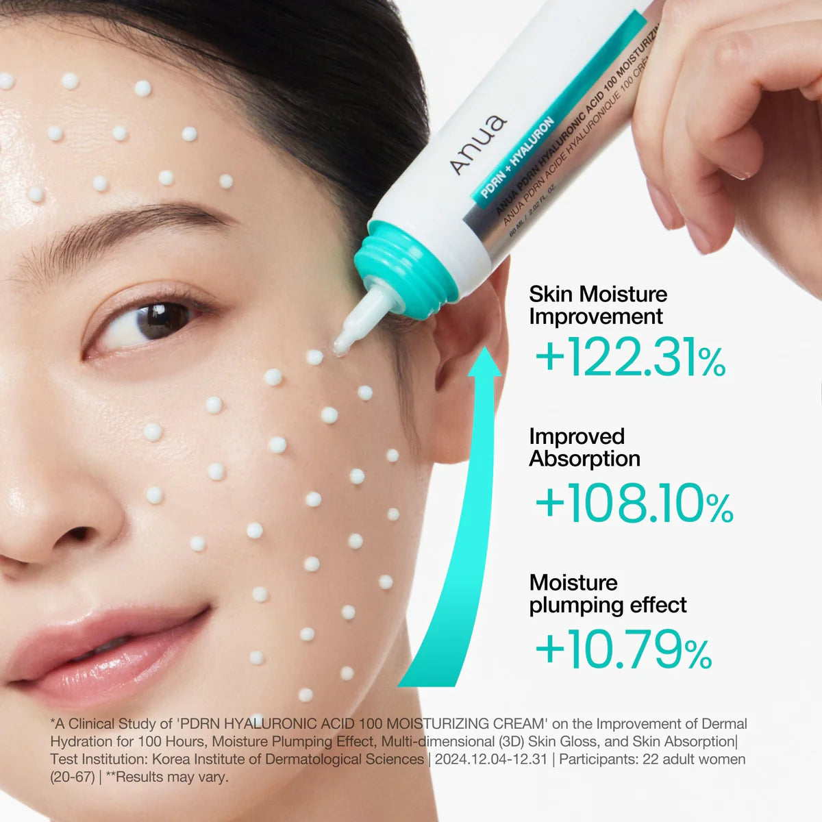 ANUA PDRN Hyaluronic Acid 100 Moisturising Cream - 60ml