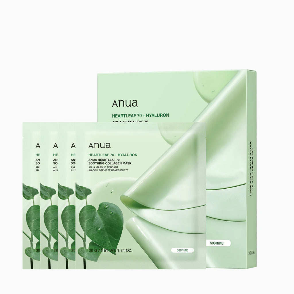 ANUA Heartleaf 70 Soothing Collagen Mask (4 Sheets) - 38g