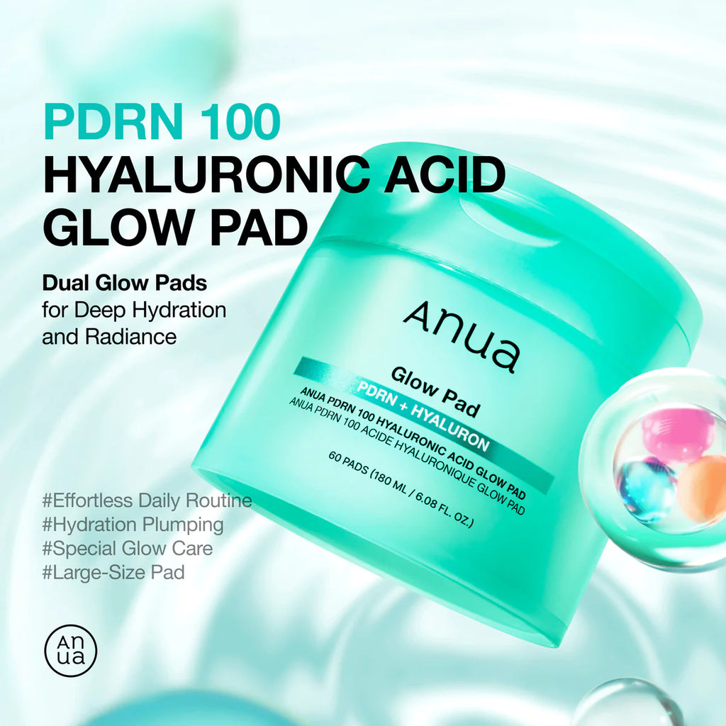 ANUA PDRN 100 Hyaluronic Acid Glow Pads - 60P/180ml