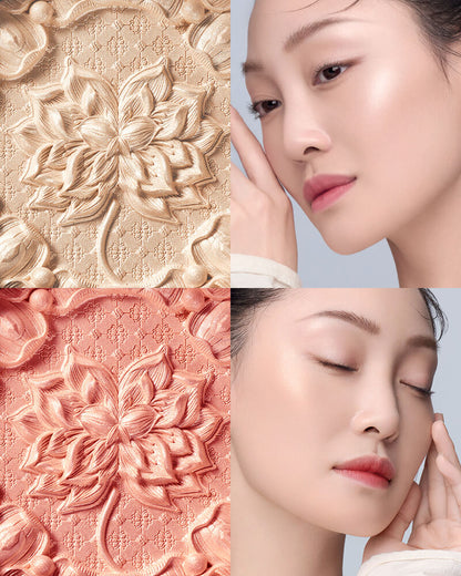 Twin-Lotus Relief Luminous Glow Highlighter